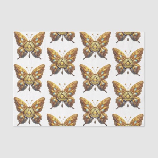 Sober symbool Butterfly Unity Service Recovery Tissuepapier (Voorkant)
