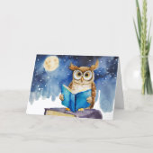 Sober Uil lezen Big Book Recovery Jubileum Kaart (Voorkant)