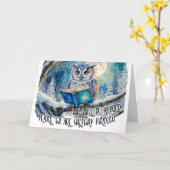 Sober Uil lezen Big Book Recovery Jubileum Kaart (Gele Bloem)