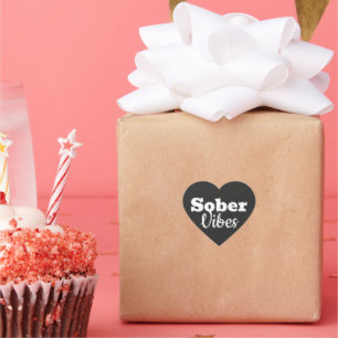 Sober Vibes - Motivatie Sobriety Recovery Gift Hart Sticker