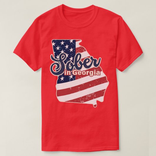 Sober vintage En Géorgie TShirt (Design devant)