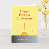 Soberheid Jubileum Kaart (Gele Bloem)