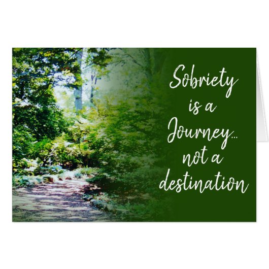 sobriété est un voyage 19 carte de récupération (Devant horizontal)