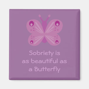 Sobriety butterfly magnet magneet