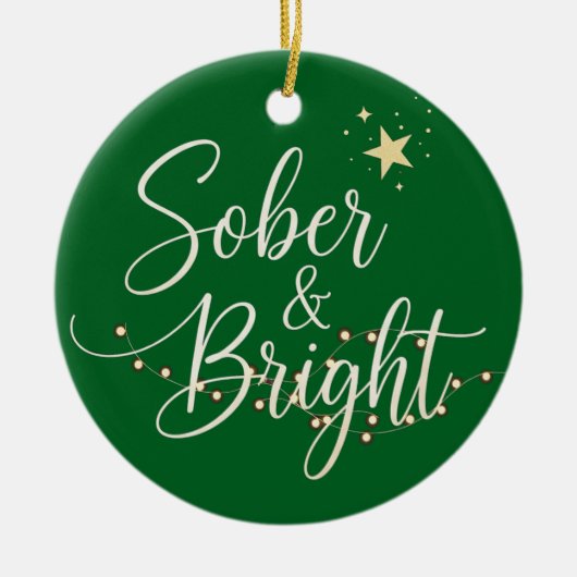 Sobriety Christmas Keramisch Ornament (Voorkant)