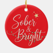 Sobriety Christmas Keramisch Ornament (Achterkant)