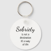 Sobriety Jubileum aangepaste naam en datum Sleutelhanger (Voorkant)