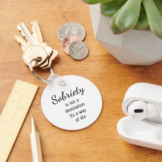 Sobriety Jubileum aangepaste naam en datum Sleutelhanger (Bureau)