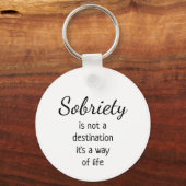Sobriety Jubileum aangepaste naam en datum Sleutelhanger (Voorkant)
