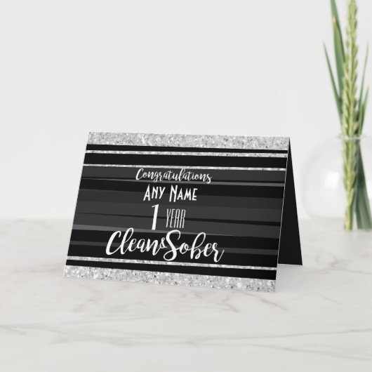 Sobriety kaart gepersonaliseerd 12 stappen herstel (Voorkant)