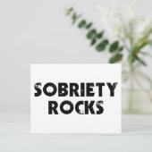 Sobriety Rocks Briefkaart (Staand voorkant)