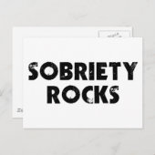 Sobriety Rocks Briefkaart (Voorkant / Achterkant)