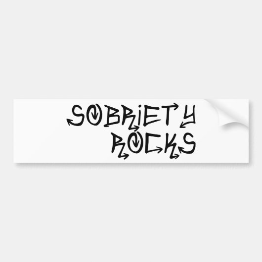 Sobriety Rocks Bumpersticker (Voorkant)
