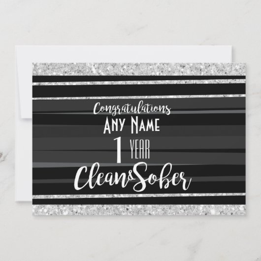 Sobrietykaart gepersonaliseerd 12-stappen herstel  kaart (Voorkant)