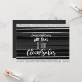 Sobrietykaart gepersonaliseerd 12-stappen herstel  kaart (Voorkant / Achterkant in situ)