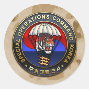 SOC Korea Embleem Ronde Sticker