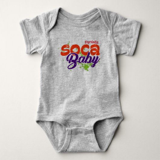 Soca Baby Typografie Romper (Voorkant)