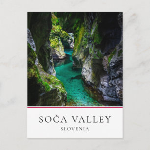 Soca kloof in Slovenië Briefkaart