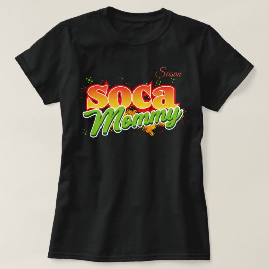 Soca Mmammie (gepersonaliseerd) T-shirt (Design voorkant)