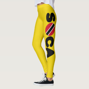Soca Trinidad en Tobago Vlag Carnaval Leggings