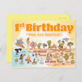 SoCal 1st Birthday Briefkaart (Voorkant / Achterkant)