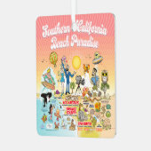 SoCal Beach Paradise Metalen Ornament (Voorkant links)
