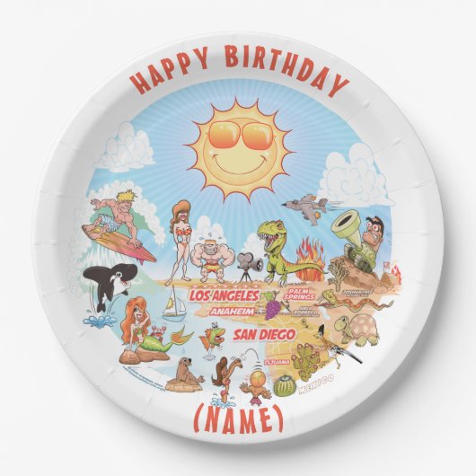 SoCal Birthday Bord (Voorkant)