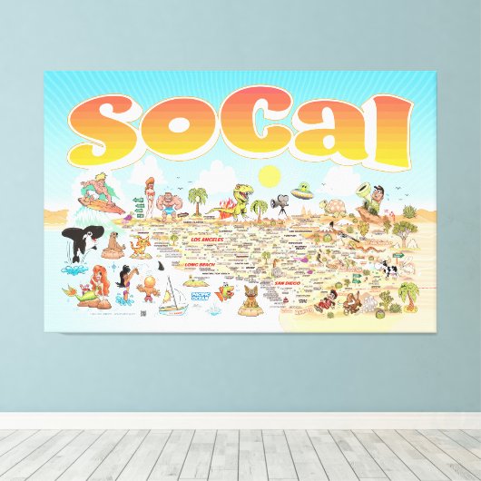SoCal Canvas Afdruk (Insitu (Houten vloer))