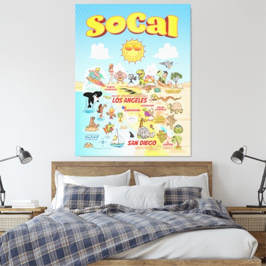 SoCal Canvas Afdruk (Insitu (Slaapkamer))