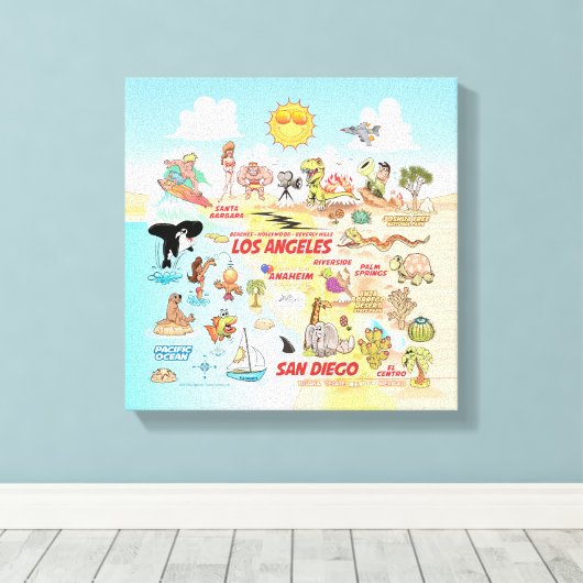 Socal Canvas afdrukken (Insitu (Houten vloer))