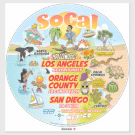 SoCal custom-cut vinyl Sticker
