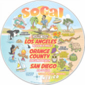 SoCal custom-cut vinyl Sticker (Voorkant)