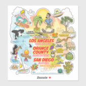 SoCal Paradise Custom-Cut Vinyl Sticker (Vel)