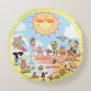 SoCal Poufs rondreis Rond Kussen