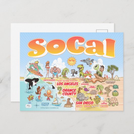 SoCal Souvenir Briefkaart (Voorkant / Achterkant)