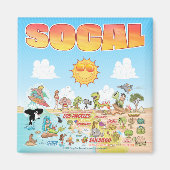 SoCal Sunny Cartoon Magnet (Devant)