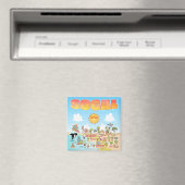 SoCal Sunny Cartoon Magnet Magneet (Insitu (Vaatwasser))