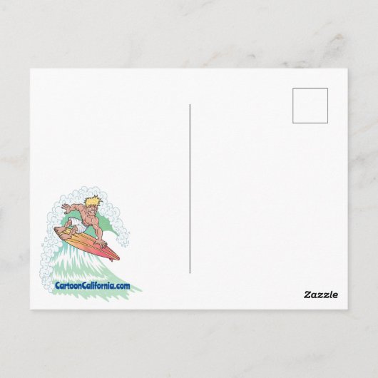 SoCal Sunset Aangepaste Kerstmis Briefkaart (Achterkant)