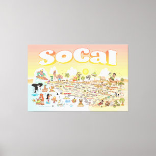 SoCal Sunset Canvas Afdruk