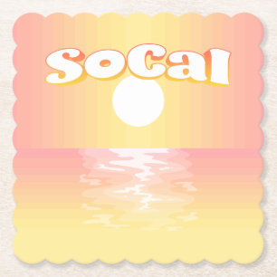 SoCal Sunset Kartonnen Onderzetters