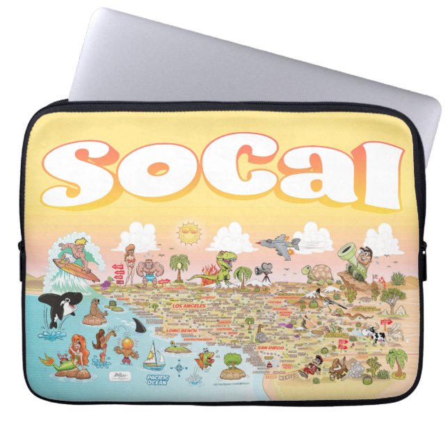 SoCal Sunset Laptop Sleeve (Voorkant)