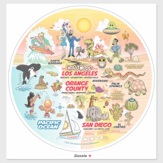 SoCal Sunset Sticker (Vel)