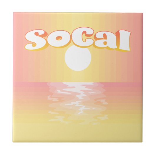 SoCal Sunset Tegeltje (Voorkant)