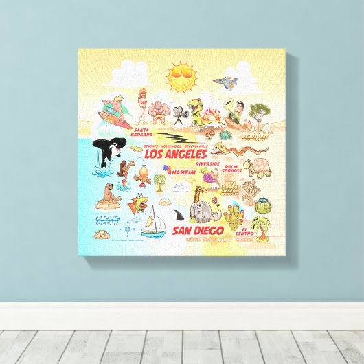 Socal Sunshine Canvas Afdruk (Insitu (Houten vloer))