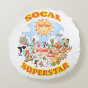 SoCal Superstar Rond Kussen