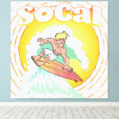 SoCal Surfer Canvas Afdruk (Insitu (Houten vloer))
