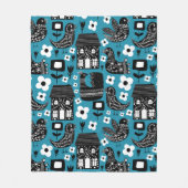 Socando Floral Birds Fleece Deken (Voorkant)