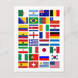 SOCCER 2014-embleempatroon Briefkaart