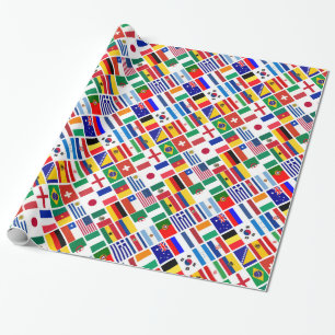 SOCCER 2014-embleempatroon Cadeaupapier