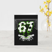 Soccer 67 Six Seven Funny Gen Alpha Meme Drip  Kaart (Gele Bloem)